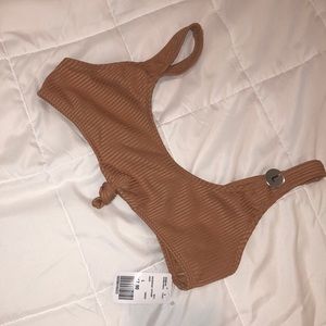 Tan top knot bikini top